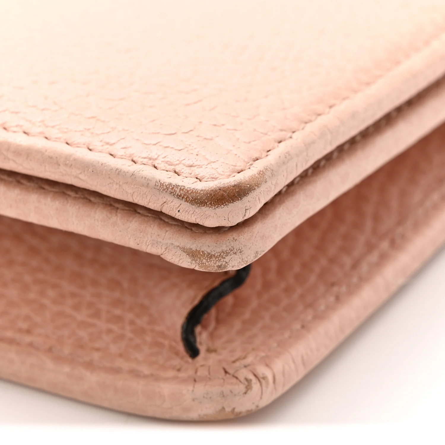 Dollar Calfskin Mini GG Marmont Chain Wallet Perfect Pink - Image 10