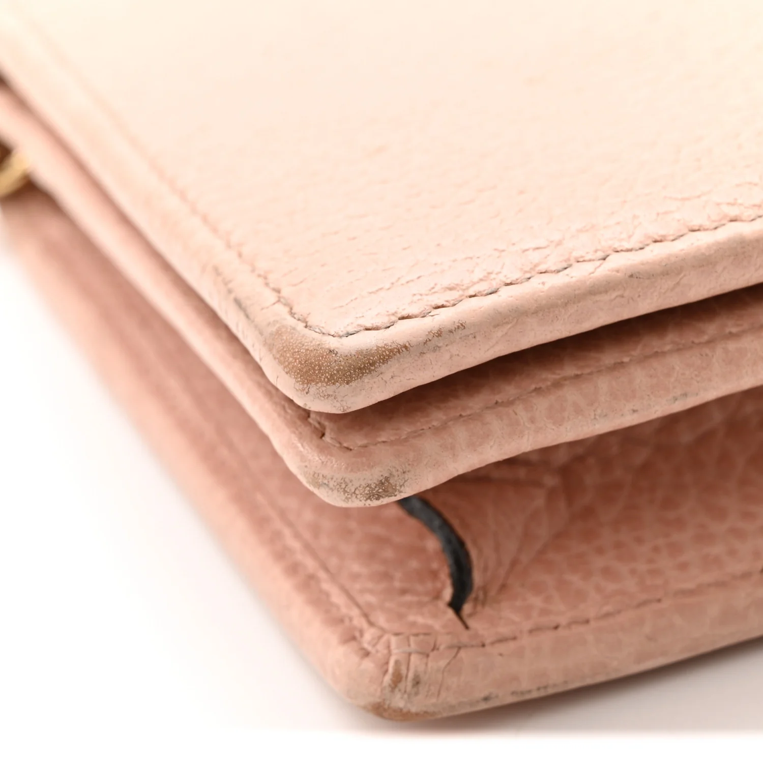 Dollar Calfskin Mini GG Marmont Chain Wallet Perfect Pink - Image 11