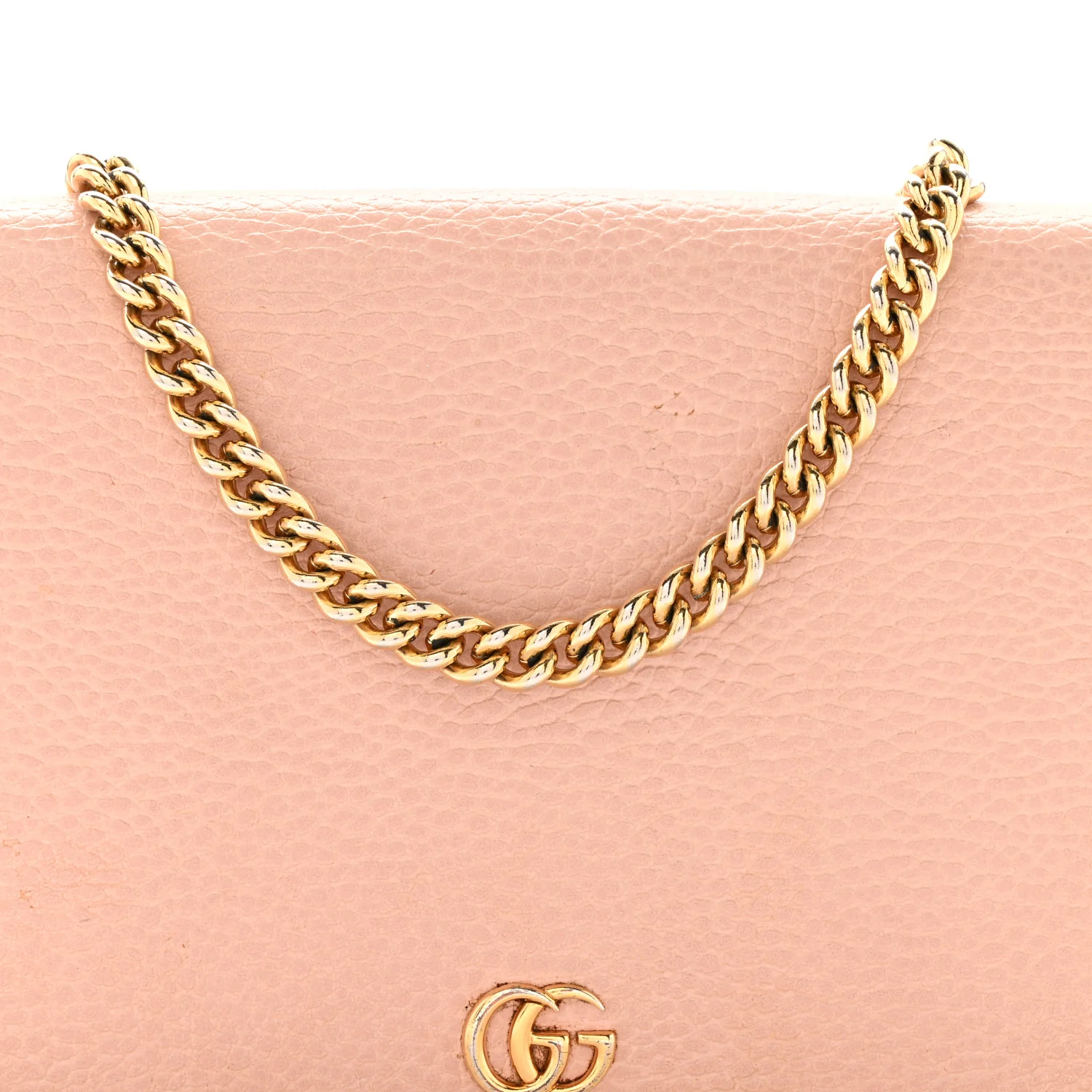 Dollar Calfskin Mini GG Marmont Chain Wallet Perfect Pink - Image 7